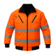Pioneer Hi-Viz Reflective Bomber Jacket with Zip-Off Sleeves – Quilted, Waterproof, and Convertible
