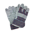 CraftPro Candy Stripe Chrome Leather Gloves – Premium Industrial Workwear

