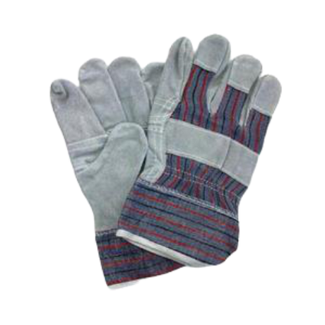 CraftPro Candy Stripe Chrome Leather Gloves – Premium Industrial Workwear

