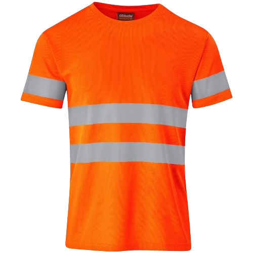 Construction Hi-Viz Reflective T-Shirt with 50mm Tape – Day/Night Safety Workwear – CraftPro
