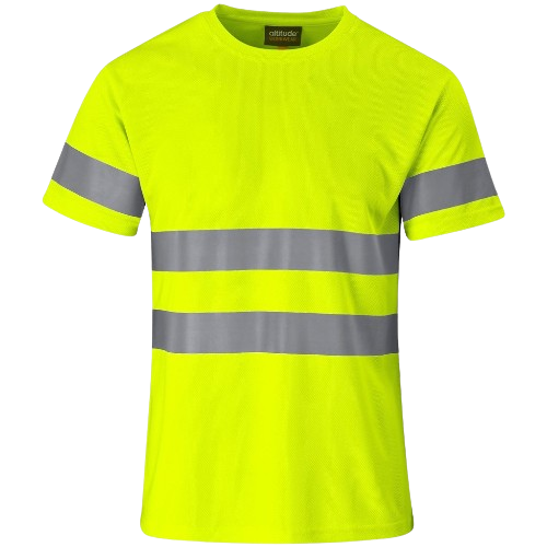 Construction Hi-Viz Reflective T-Shirt with 50mm Tape – Day/Night Safety Workwear – CraftPro
