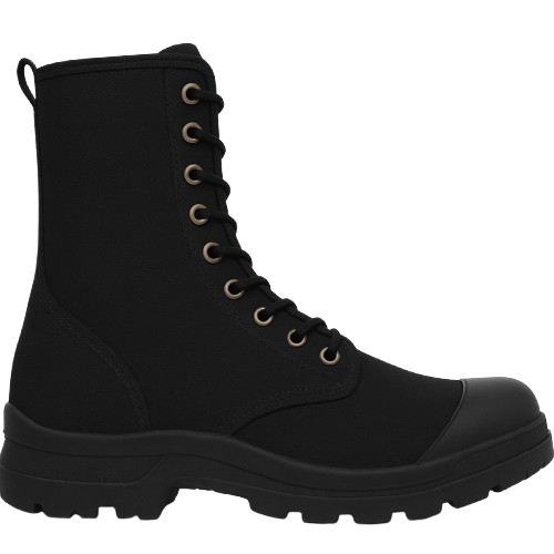 CraftPro Black Canvas Utility Boot – NSTC with PU Sole and PVC Toe Cap
