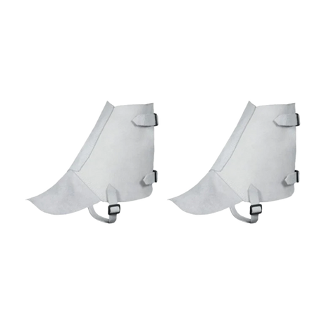 CraftPro Chrome Leather Ankle Spats – A/B Grade Heat and Spark Resistant Welding Protection

