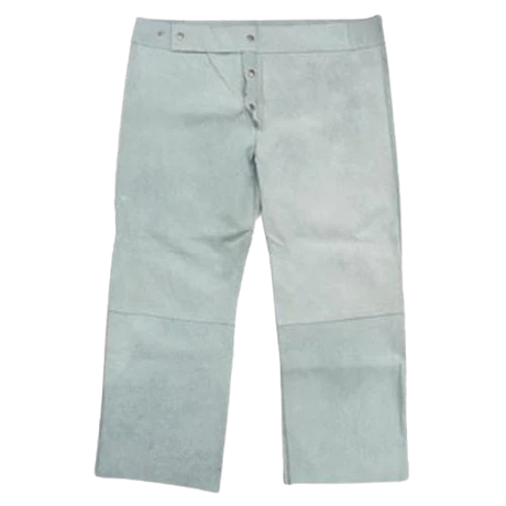 CraftPro Chrome Leather Welding Trousers – Double Stitched with Adjustable Fit

