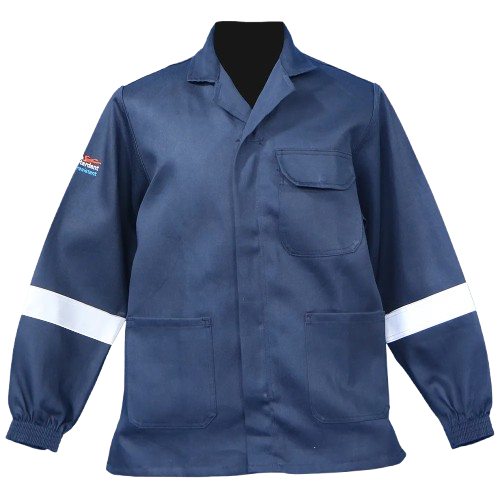 CraftPro Navy D59 Flame & Acid Retardant Jacket with Reflective Tape and Pencil Pocket


