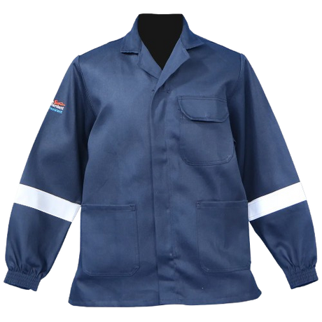 CraftPro Navy D59 Flame & Acid Retardant Jacket with Reflective Tape and Pencil Pocket

