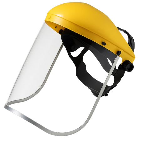 CraftPro Face Shield with Brow Guard – Adjustable Full-Face PPE Splash Protection
