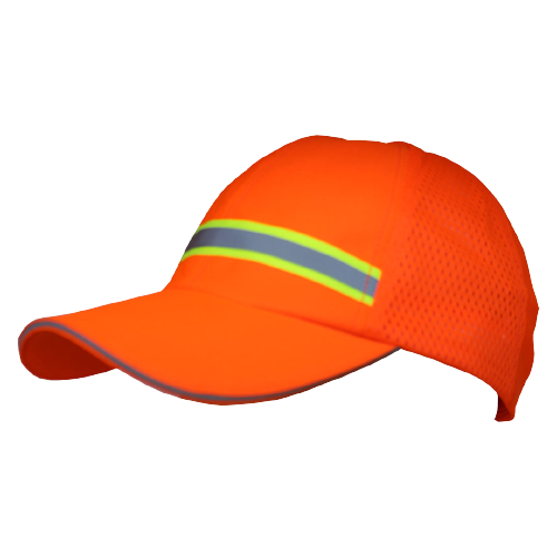 CraftPro Hi-Viz Golf Cap with Silver Reflective Strip – 6 Panel Polyester Design

