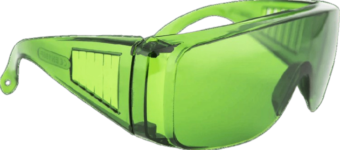 CraftPro Wrap Around Safety Spectacles – Polycarbonate Lens with Ventilation & Green Tint

