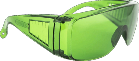 CraftPro Wrap Around Safety Spectacles – Polycarbonate Lens with Ventilation & Green Tint

