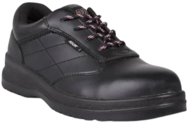 CraftPro Dot Neon Safety Shoe – Buffalo Leather with Steel Toe and Dual-Density Sole

