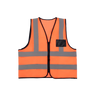 CraftPro Econo Hi-Viz Reflective Safety Vest with Zip and ID Pouch – PPE for Industrial Use

