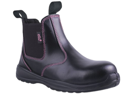 Ella Daisy Ladies Chelsea Safety Boot – STC Leather Slip-On with Steel Toe

