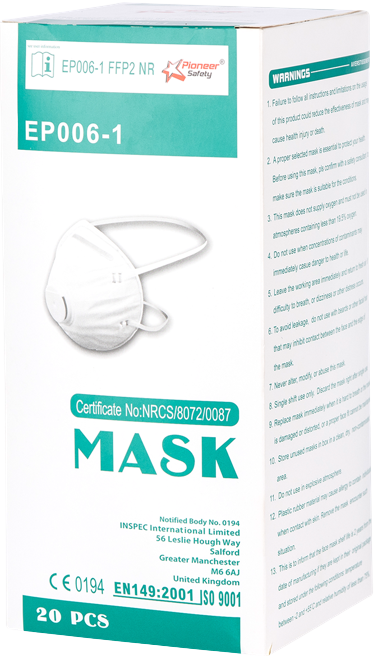 CraftPro FFP2 Dust Mask with One-Way Valve and Adjustable Nose Clip – Box of 10

