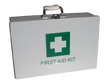 CraftPro white metal first aid kit box – empty medical storage container