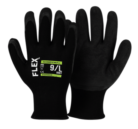 CraftPro Flex Handyman Glove with Crinkle Latex Palm – Sizes 8–11

