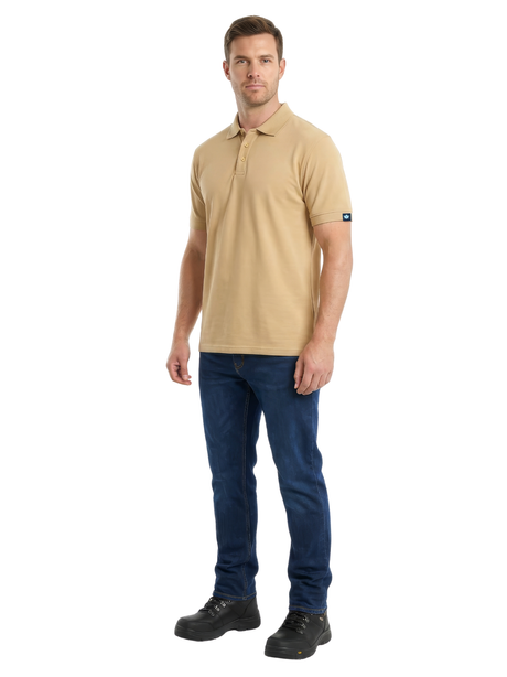 Vulcan Pique Golfer 165g lightweight 100% polyester piqué golf shirt for corporate uniforms, workwear and promotional branding.