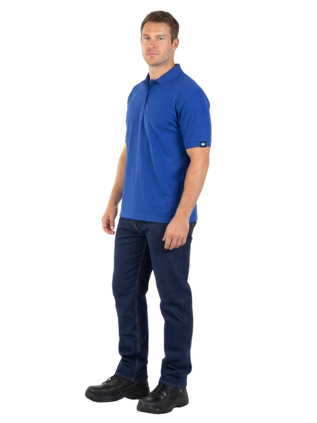 Vulcan Pique Golfer 165g lightweight 100% polyester piqué golf shirt for corporate uniforms, workwear and promotional branding.