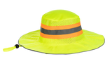 CraftPro Hi-Viz Bush Hat – Reflective Wide-Brim PPE Hat for Outdoor Safety

