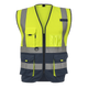 CraftPro Two-Tone Reflective Signaling Vest – With Zip, ID Pouch & Utility Pockets
