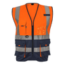 CraftPro Two-Tone Reflective Signaling Vest – With Zip, ID Pouch & Utility Pockets
