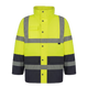 CraftPro Two-Tone Reflective Safety Parka Jacket – Lime/Navy or Orange/Navy with Quilted Lining
