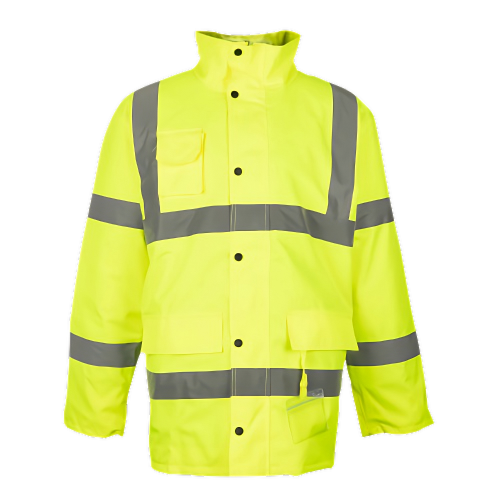 CraftPro Hi-Viz Reflective Safety Parka Jacket – Insulated with Quilted Lining and Waterproof Seams

