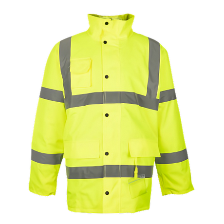 CraftPro Hi-Viz Reflective Safety Parka Jacket – Insulated with Quilted Lining and Waterproof Seams

