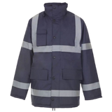 CraftPro Hi-Viz Reflective Safety Parka Jacket – Insulated with Quilted Lining and Waterproof Seams

