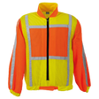 CraftPro Two-Tone Long-Sleeve Reflective Safety Jacket – Orange/Lime with Zip Closure

