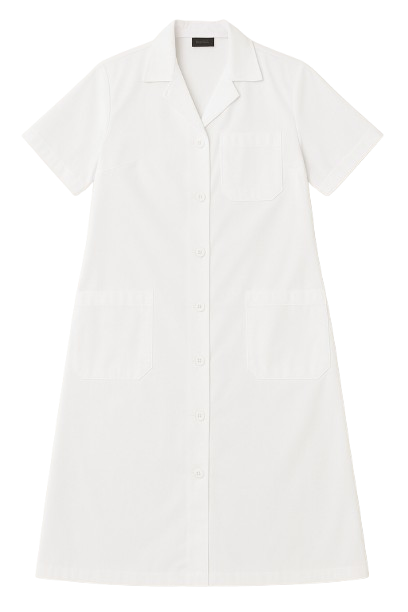 CraftPro Javlin Women’s Canteen Overall – Calf-Length Polycotton Coat with Short Sleeves

