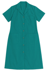 CraftPro Javlin Women’s Canteen Overall – Calf-Length Polycotton Coat with Short Sleeves
