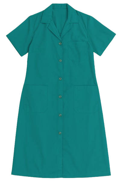 CraftPro Javlin Women’s Canteen Overall – Calf-Length Polycotton Coat with Short Sleeves
