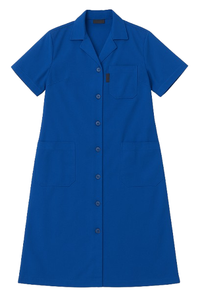 CraftPro Javlin Women’s Canteen Overall – Calf-Length Polycotton Coat with Short Sleeves
