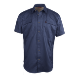 Katima Men's Vented Utility Shirt-Blue-Safari Wear-Outdoor Clothing