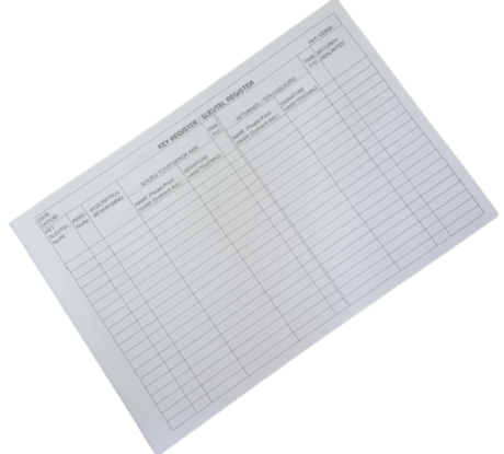 CraftPro A4 Key Register Entry Book – 200 Pages in Landscape Format for Access Control

