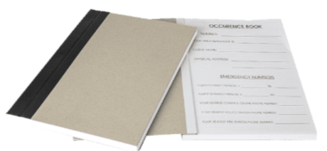 CraftPro A4 Numbered Occurrence Book – 200, 300, or 400 Pages for Security and Site Logs

