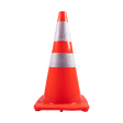 CraftPro Orange Soft PVC Traffic Cone with Reflective Tape

