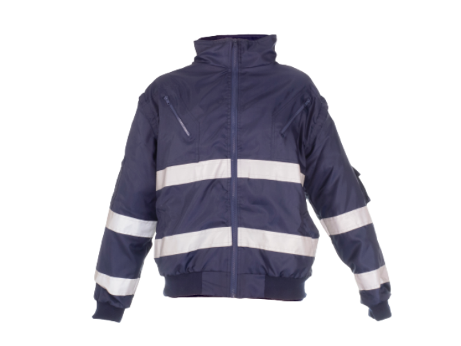 CraftPro Passion Hi-Viz Reflective Bunny/Bomber Jacket with Zip-Off Sleeves – Waterproof & Quilted


