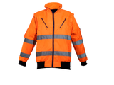 CraftPro Passion Hi-Viz Reflective Bunny/Bomber Jacket with Zip-Off Sleeves – Waterproof & Quilted

