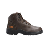 A brown Interceptor Safiri Hiker Safety Boot with a lace-up closure, steel toe cap, and a thick sole designed for outdoor work.