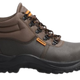 A black Interceptor Askari Mid Safety Boot with a steel toe cap and a dual-density PU sole.
