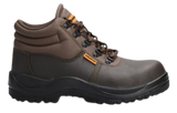 A black Interceptor Askari Mid Safety Boot with a steel toe cap and a dual-density PU sole.