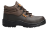 A black Interceptor Askari Mid Safety Boot with a steel toe cap and a dual-density PU sole.