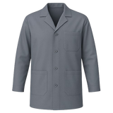 CraftPro Polycotton Dust Coat with Lapel Collar and Button Closure – 3-Pocket Design
