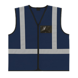 CraftPro Hi-Viz Reflective Safety Vest – With Zip and ID Pouch

