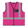 CraftPro Hi-Viz Reflective Safety Vest – With Zip and ID Pouch
