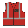 CraftPro Hi-Viz Reflective Safety Vest – With Zip and ID Pouch
