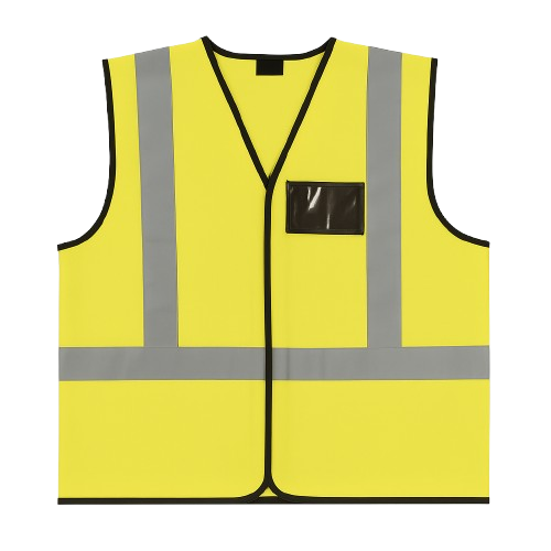 CraftPro Hi-Viz Reflective Safety Vest – With Zip and ID Pouch
