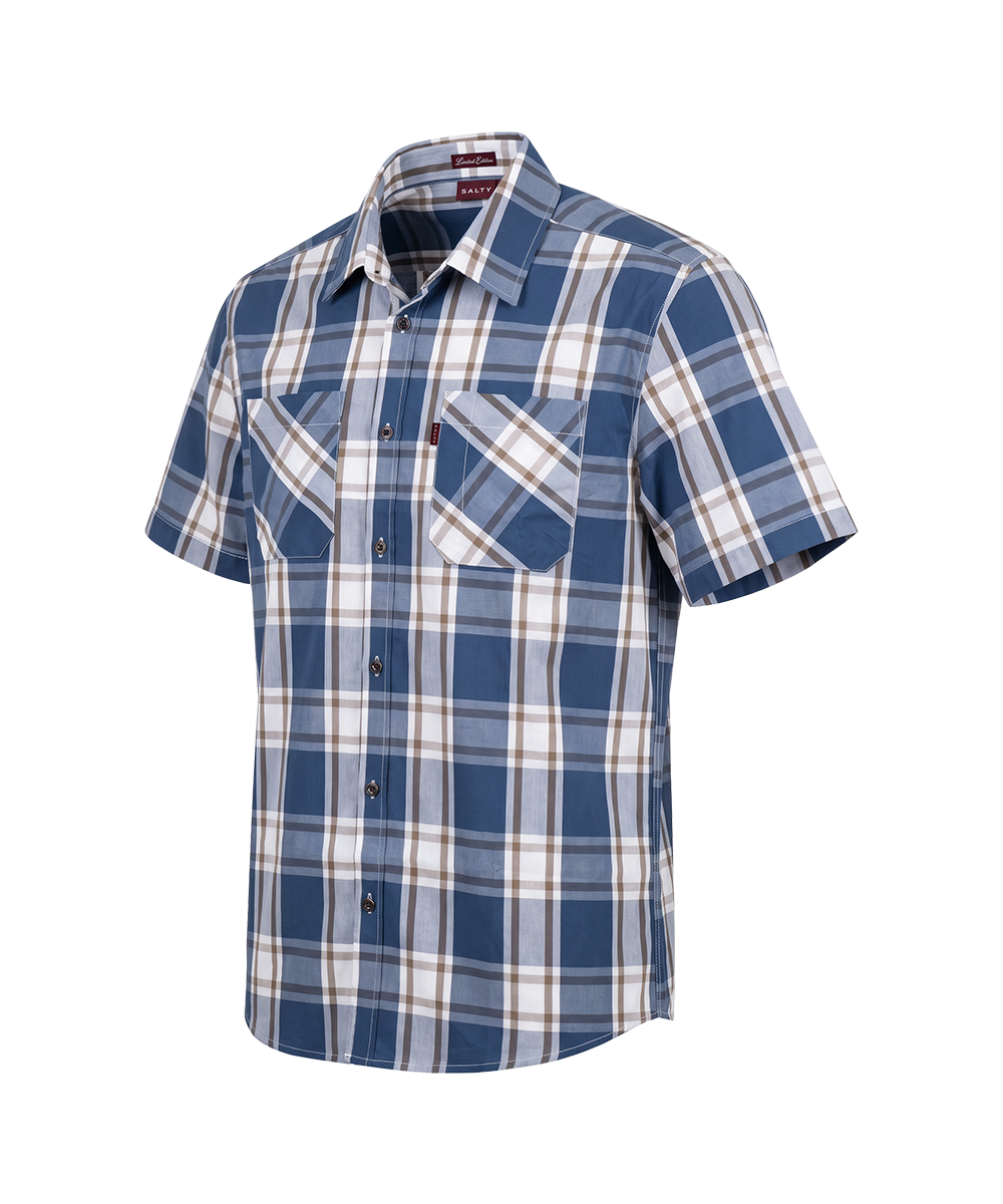 Check Bush Shirt Perfect for Outdoor Wear 100% Cotton Fabric 